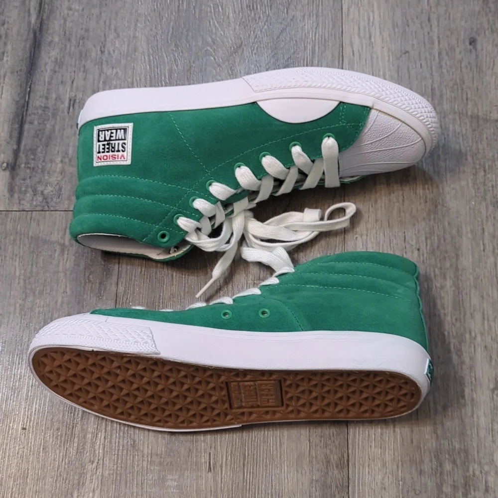 Vision Street Wear Retro Hi-Top Pepper Green Skate Shoes - Picture 5 of 10